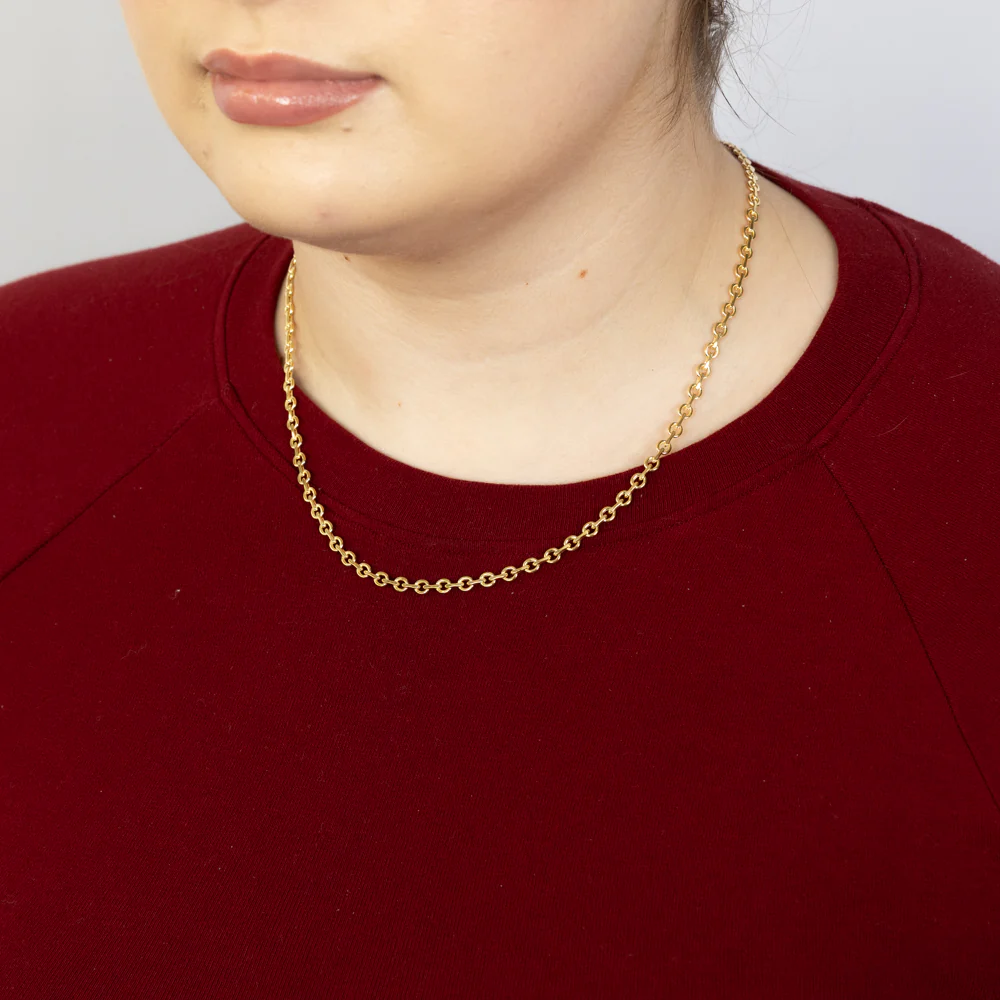 9ct Yellow Gold Link Chain Hollow 50cm Chain - Image 3
