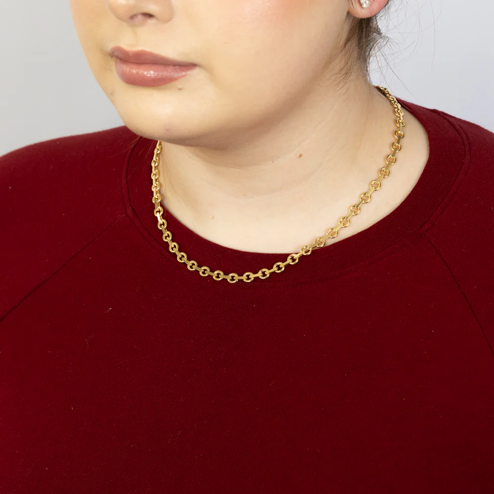 9ct Yellow Gold Link Hollow Chain 50cm Chain - Image 3