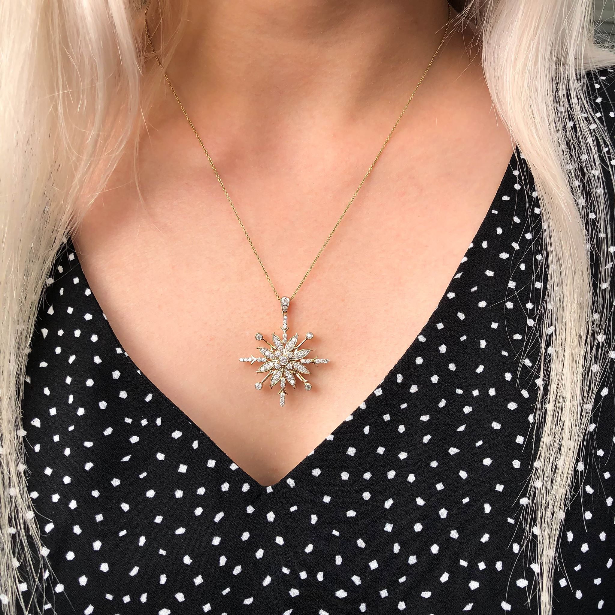 9ct Yellow Gold Magnificent 1 Carat Diamond Pendant on 45cm Chain - Image 3