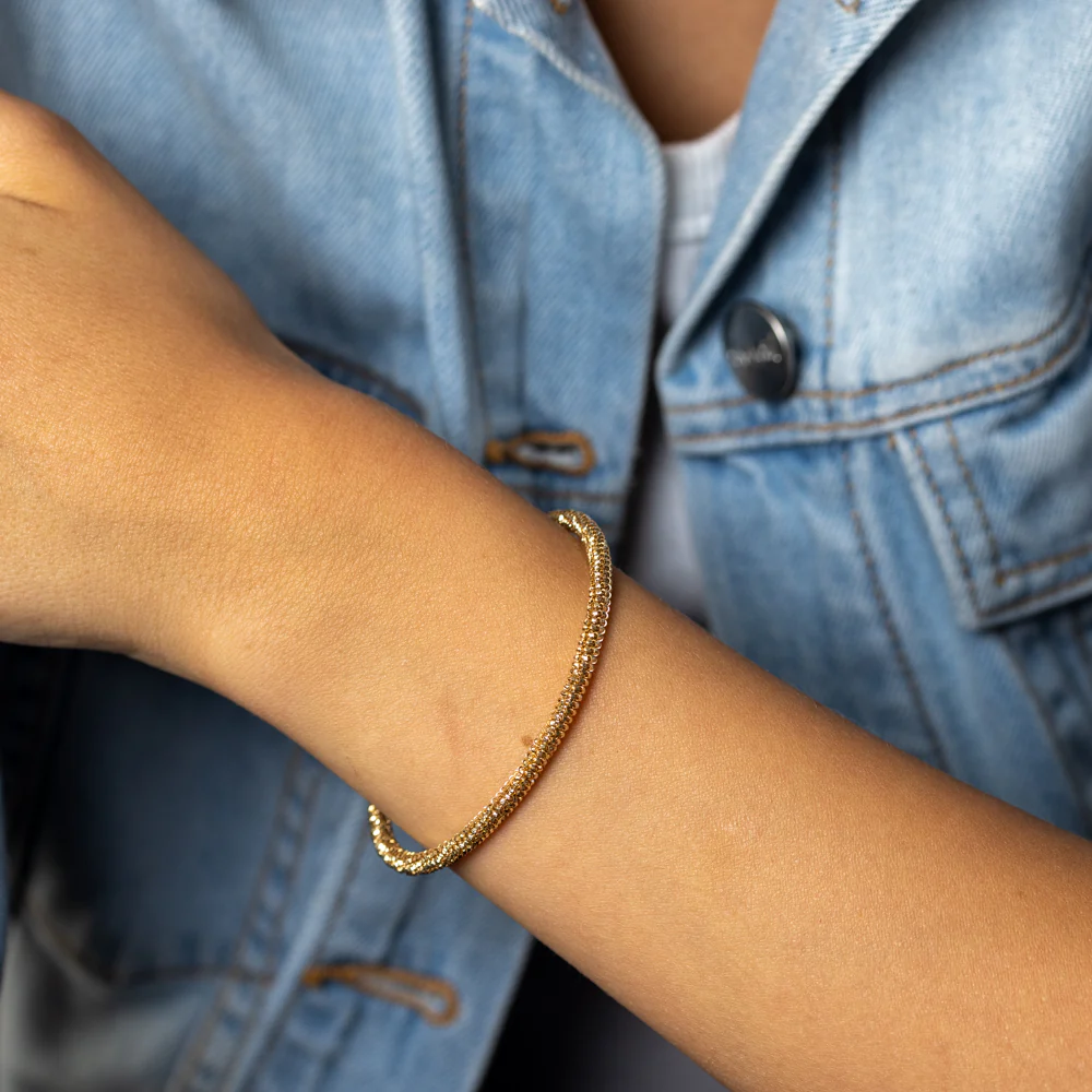 9ct Yellow Gold Mesh Bracelet - Image 3