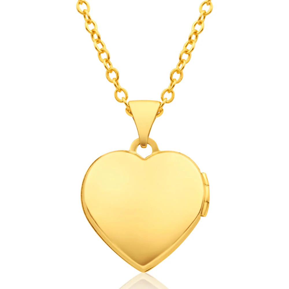 9ct Yellow Gold 'Mum' Floral Heart Locket - Image 2