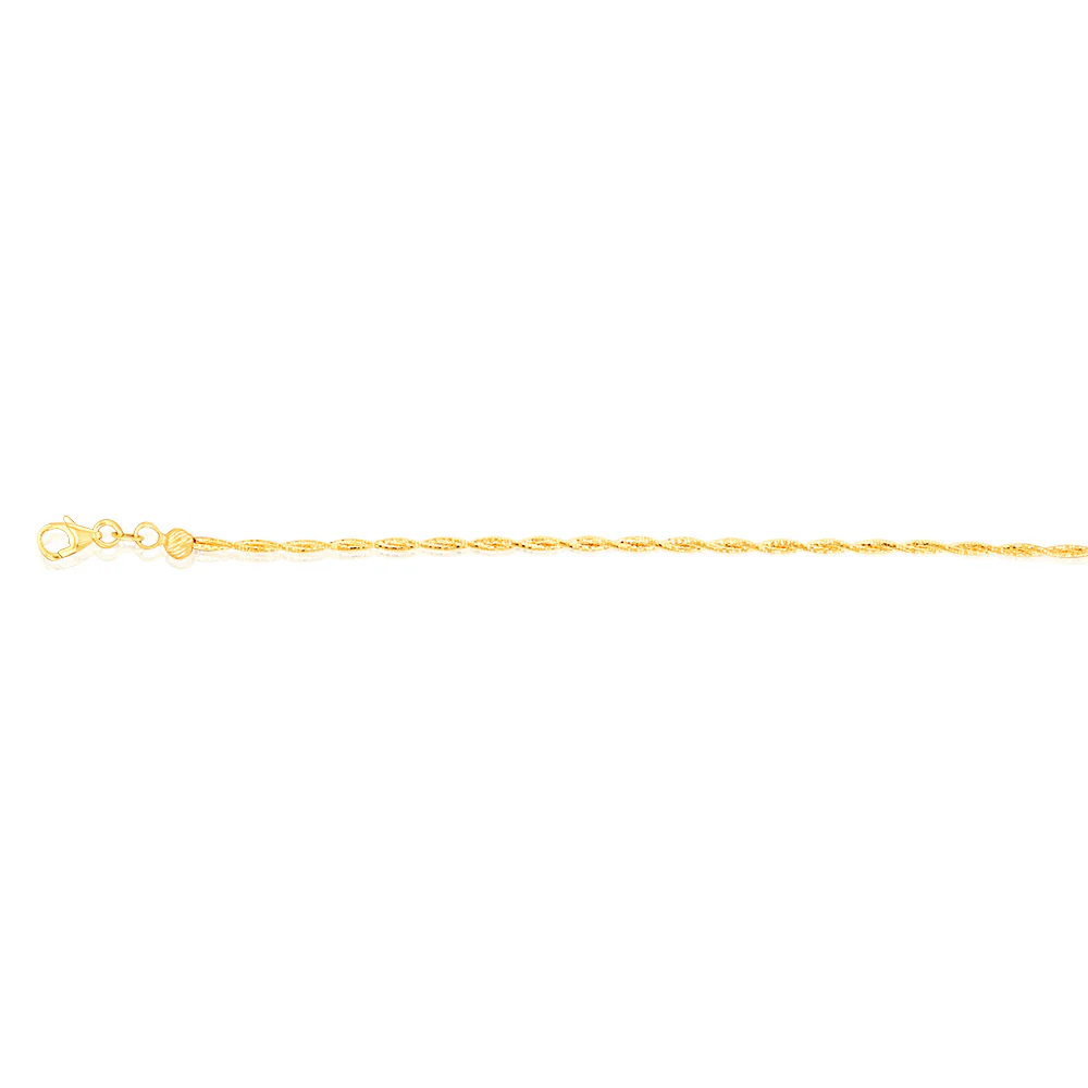 9ct Yellow Gold Omega 19cm Bracelet - Image 2