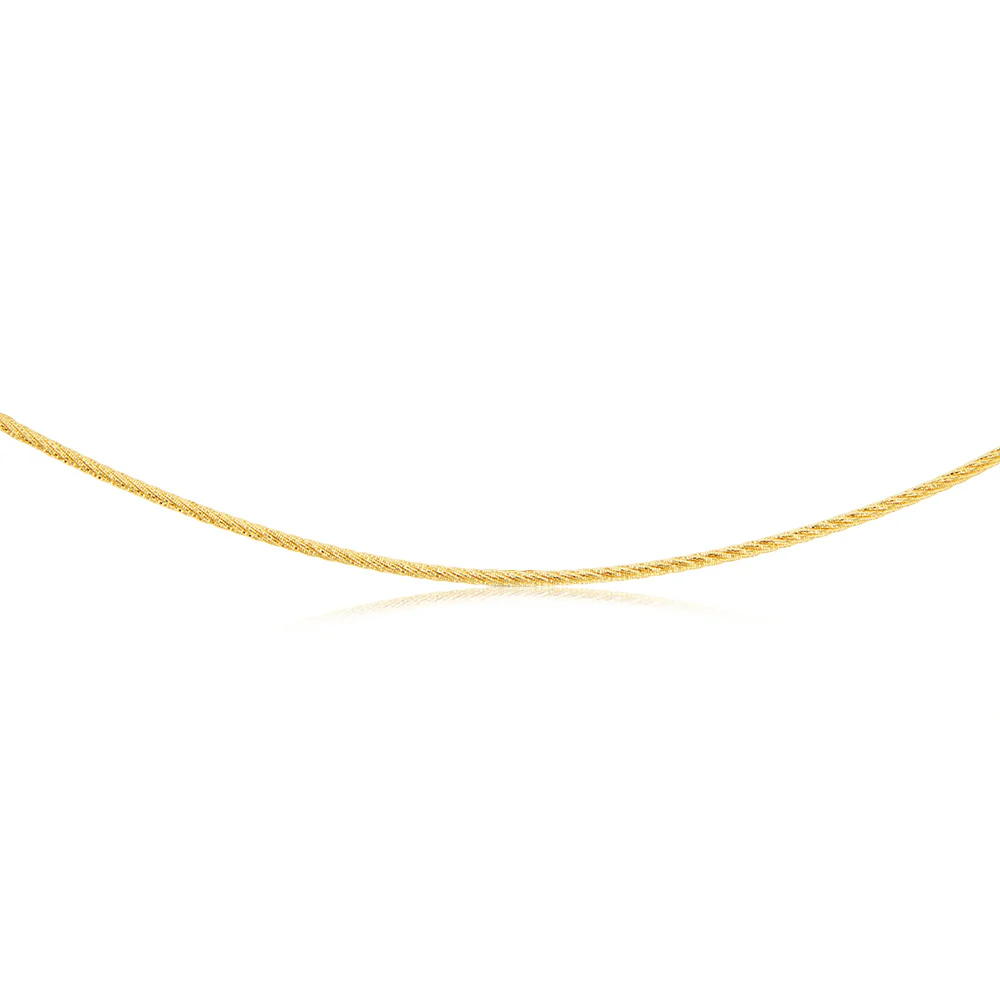 9ct Yellow Gold Omega 45cm Chain - Image 2