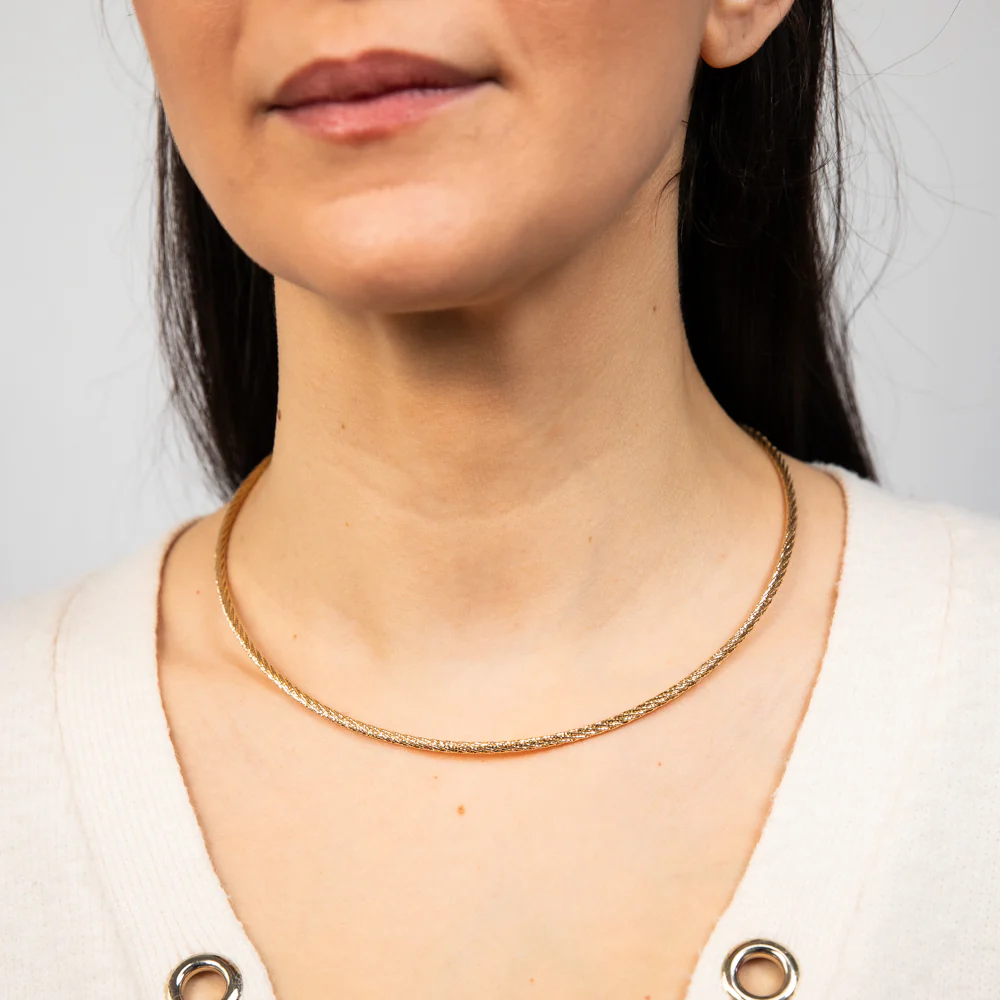 9ct Yellow Gold Omega 45cm Chain - Image 3
