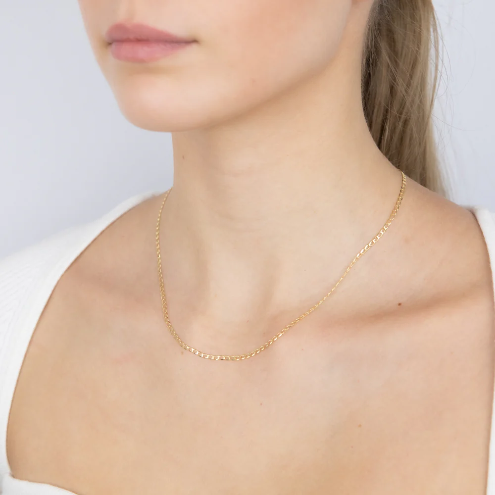 9ct Yellow Gold Open Curb 45cm Chain - Image 3