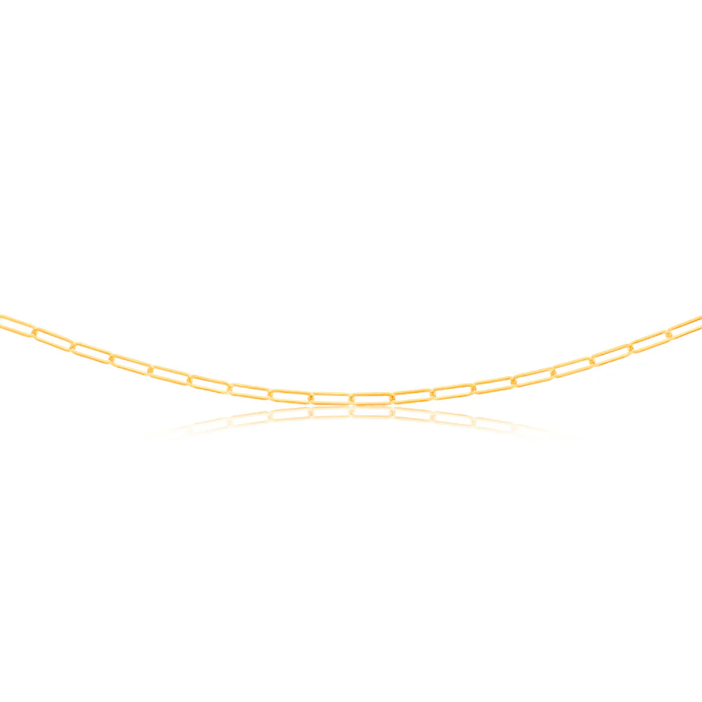 9ct Yellow Gold Paperclip Toggle Bar 43cm Chain - Image 3