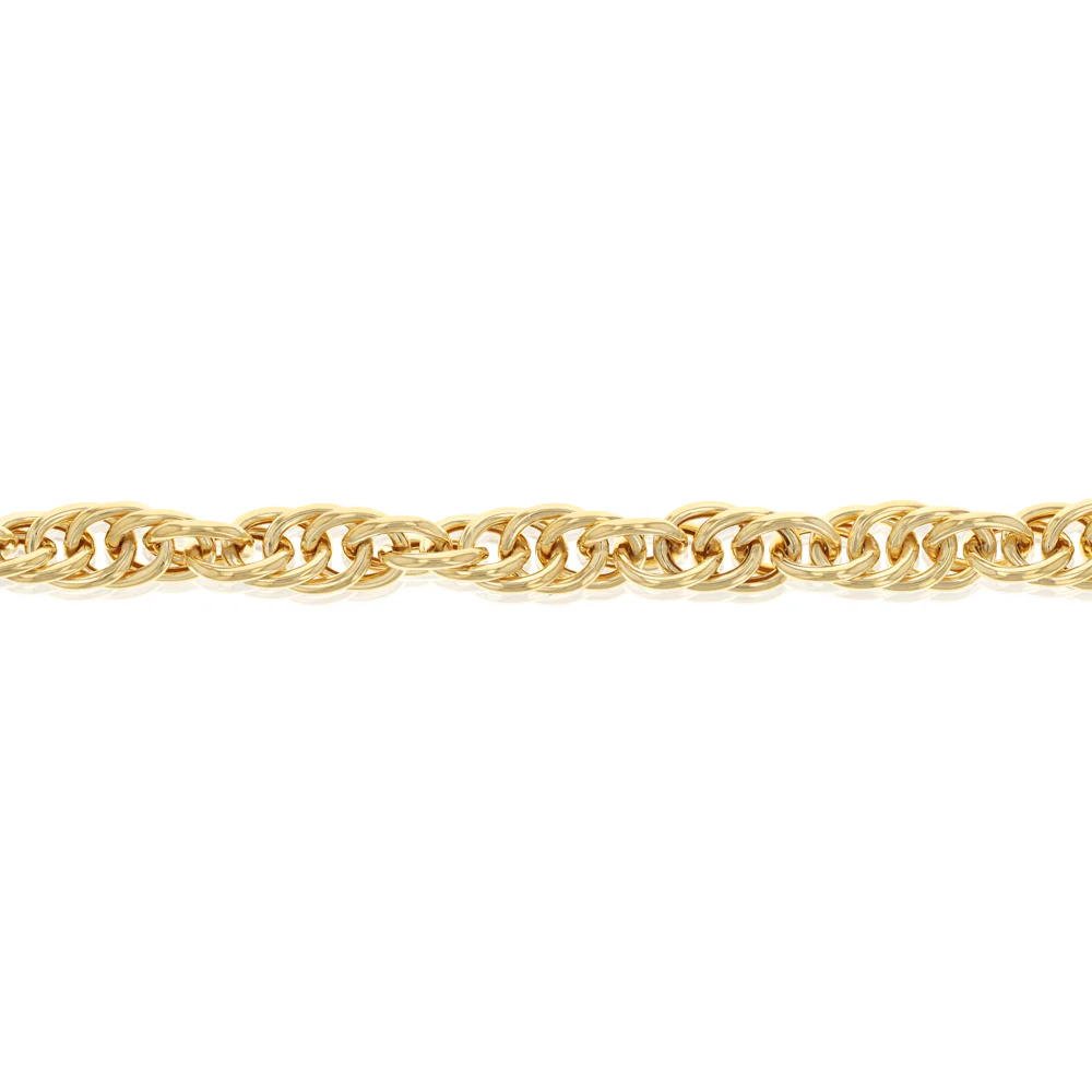 9ct Yellow Gold Rope Hollow 19cm Bracelet - Image 3