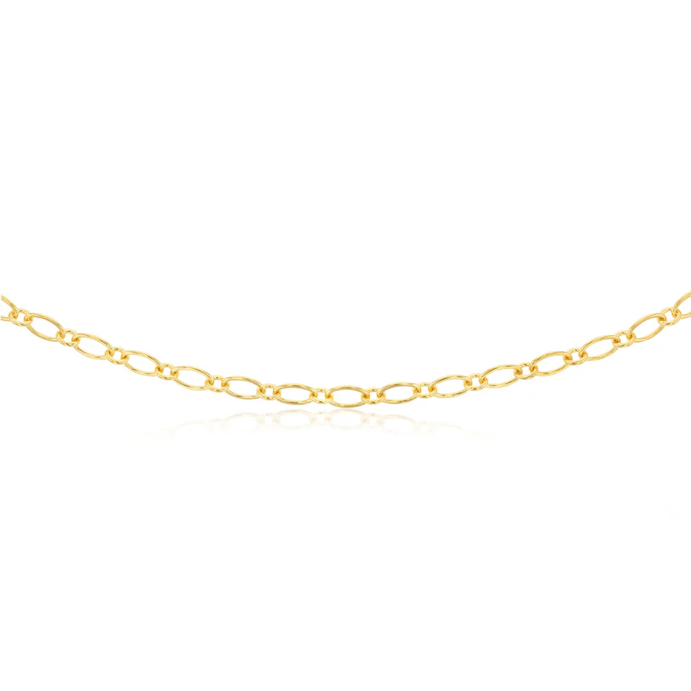 9ct Yellow Gold Silver Filled 120 Gauge 45cm Chain - Image 2