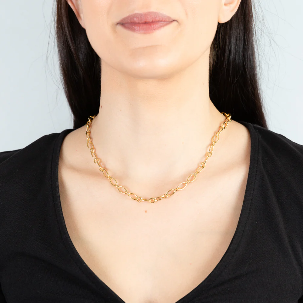 9ct Yellow Gold Silver Filled 120 Gauge 45cm Chain - Image 3