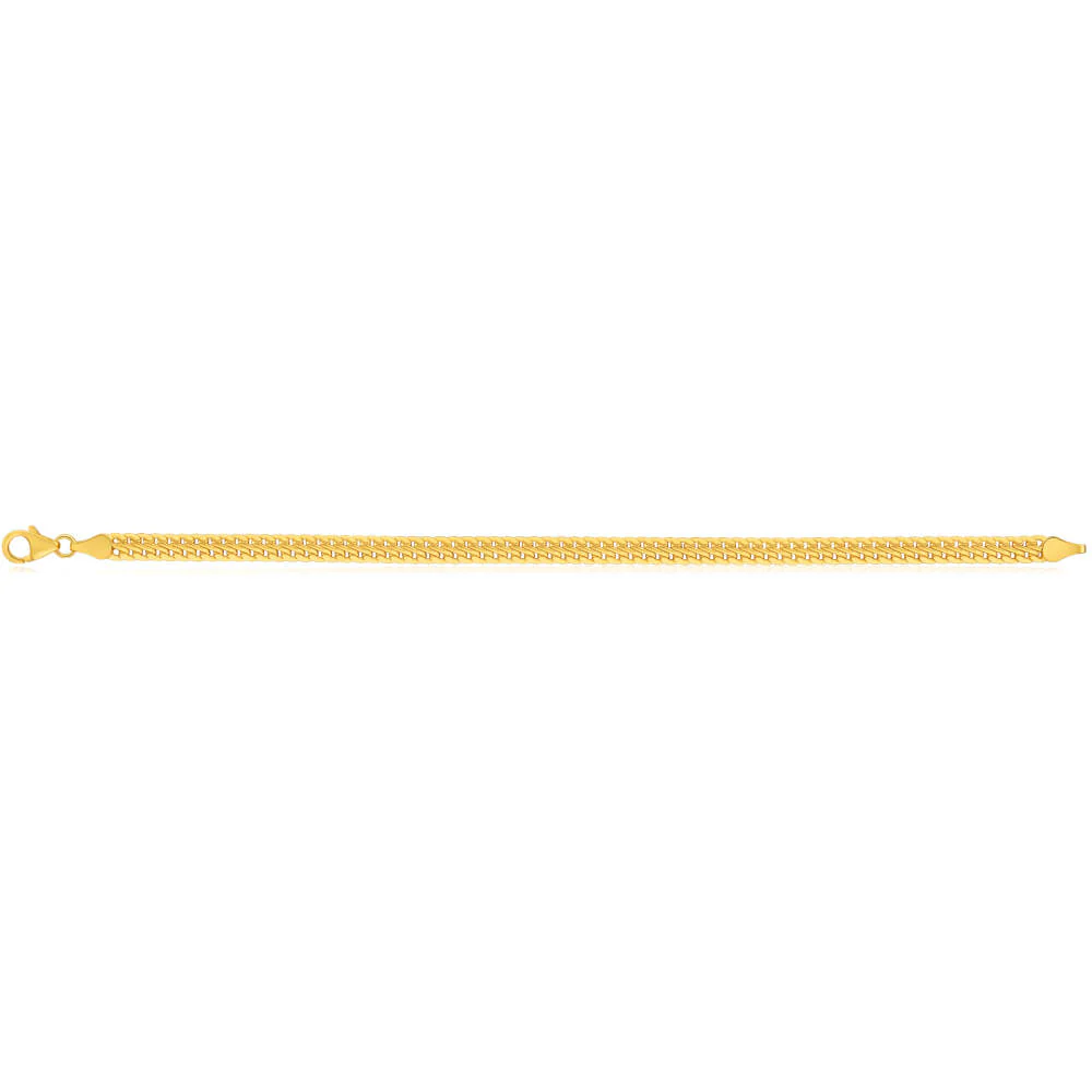 9ct Yellow Gold Silver Filled 19cm Delicate Fancy Bracelet - Image 2