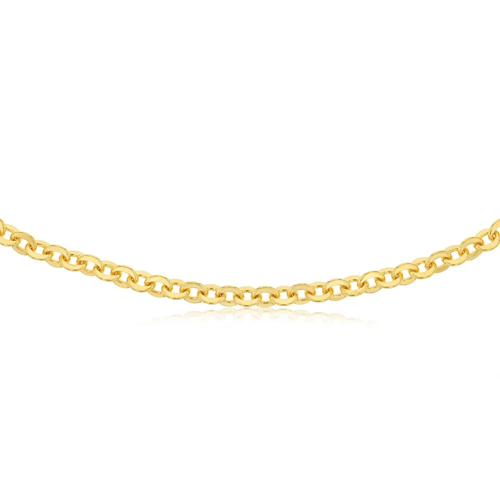 9ct Yellow Gold Silver Filled 200Gauge 45cm Chain - Image 2