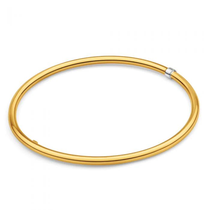 9ct Yellow Gold Silver Filled 3mm 65mm Bangle - Image 2