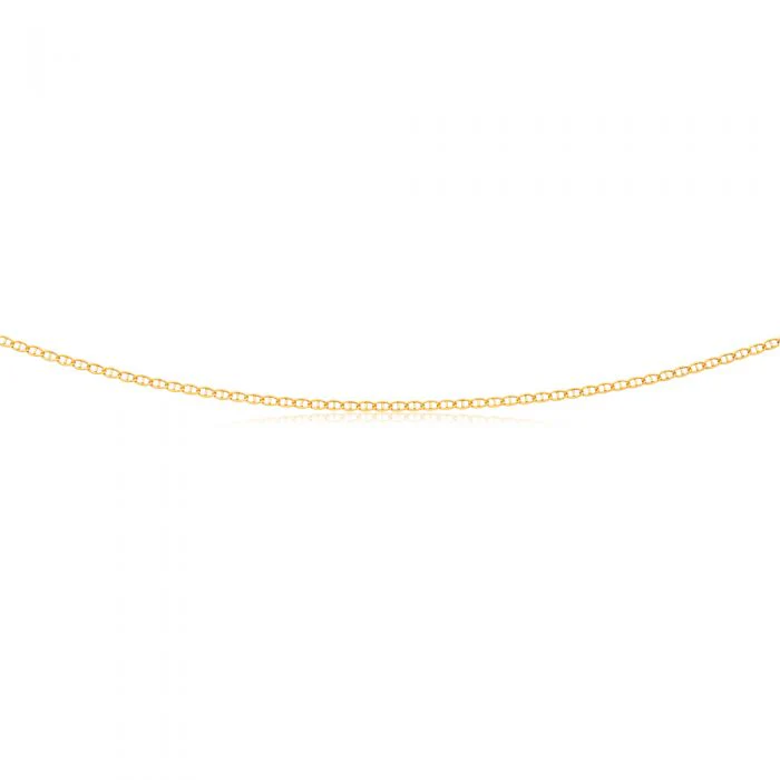 9ct Yellow Gold Silver Filled 45cm 40 Gauge Anchor Link Chain - Image 2