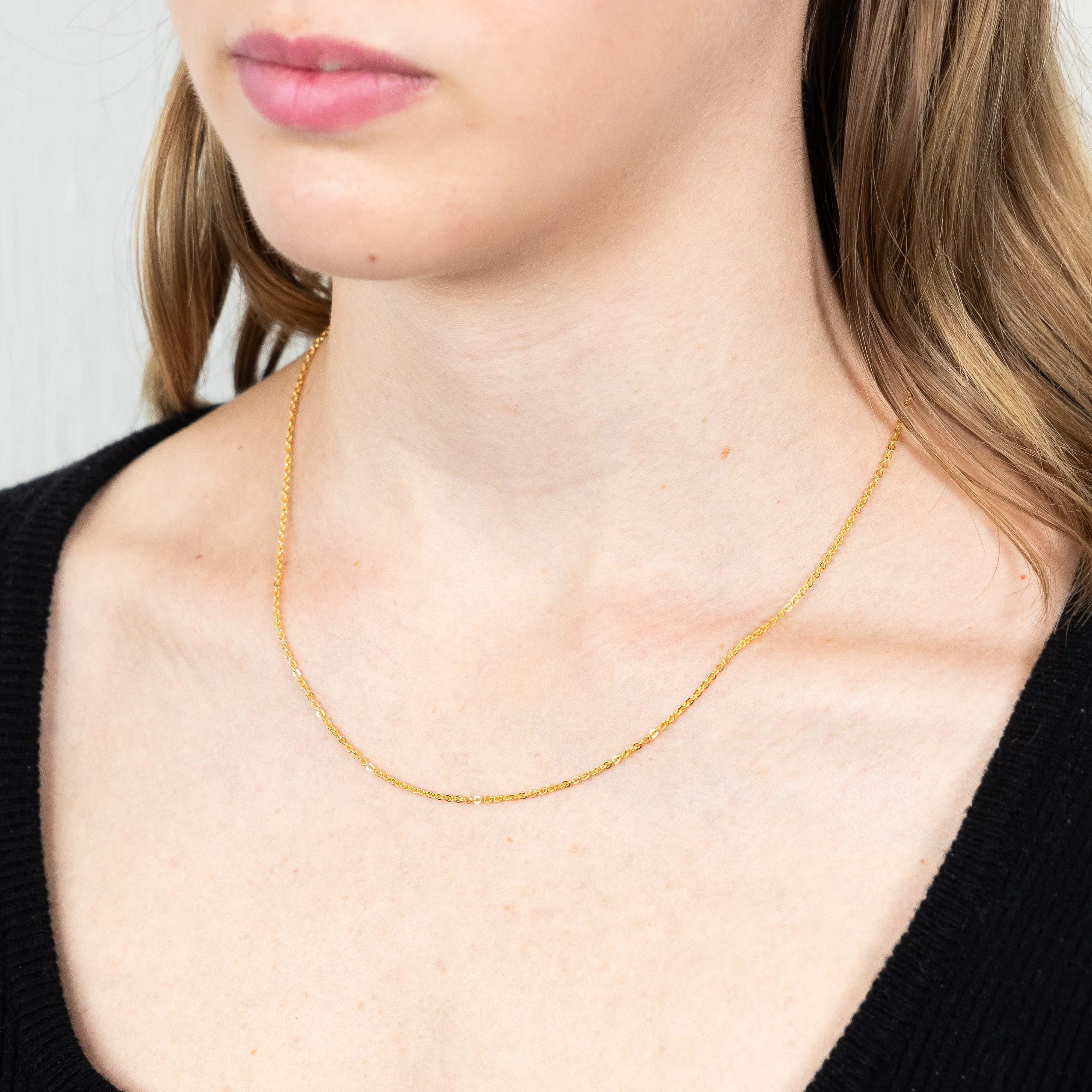 9ct Yellow Gold Silver filled 45cm Chain. - Image 3