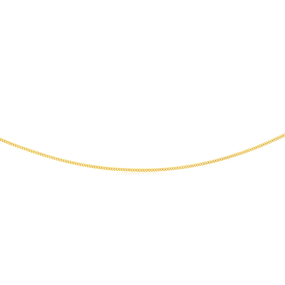 9ct Yellow Gold Silver Filled 45cm Curb Chain - Image 2