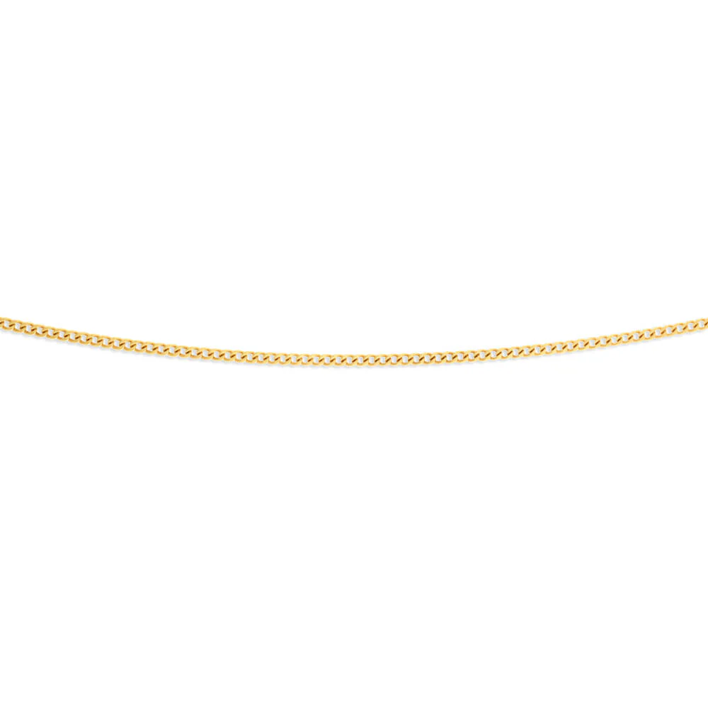 9ct Yellow Gold Silver Filled 45cm Curb Chain - Image 2