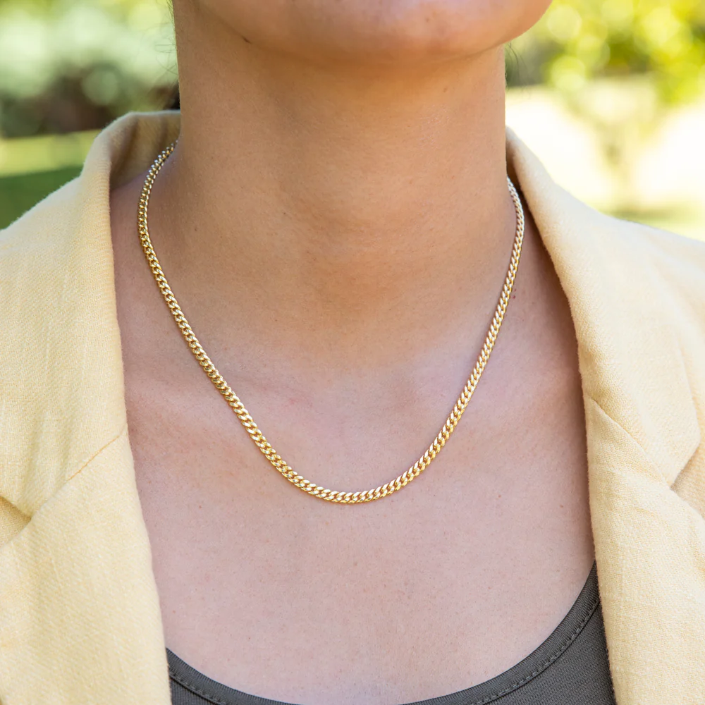 9ct Yellow Gold Silver Filled 45cm Curb Chain - Image 3