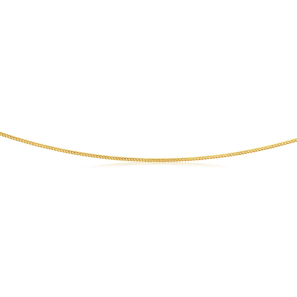 9ct Yellow Gold Silver Filled 45cm Curb Chain 30 gauge - Image 2