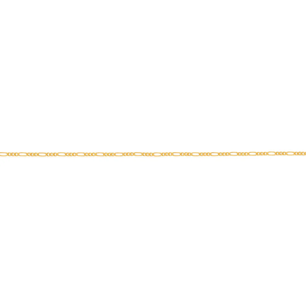 9ct Yellow Gold Silver Filled 45cm Figaro Chain 60 Gauge - Image 3