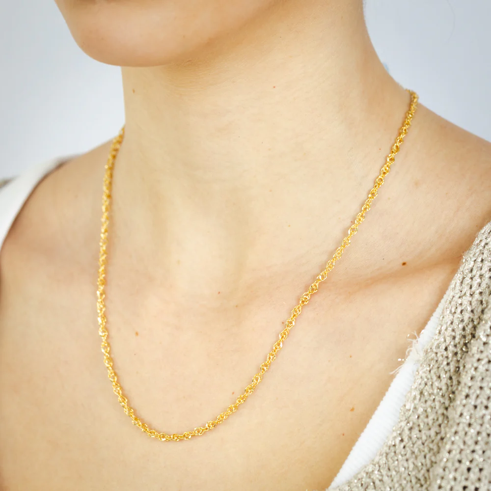 9ct Yellow Gold Silver filled 50cm Chain - Image 3
