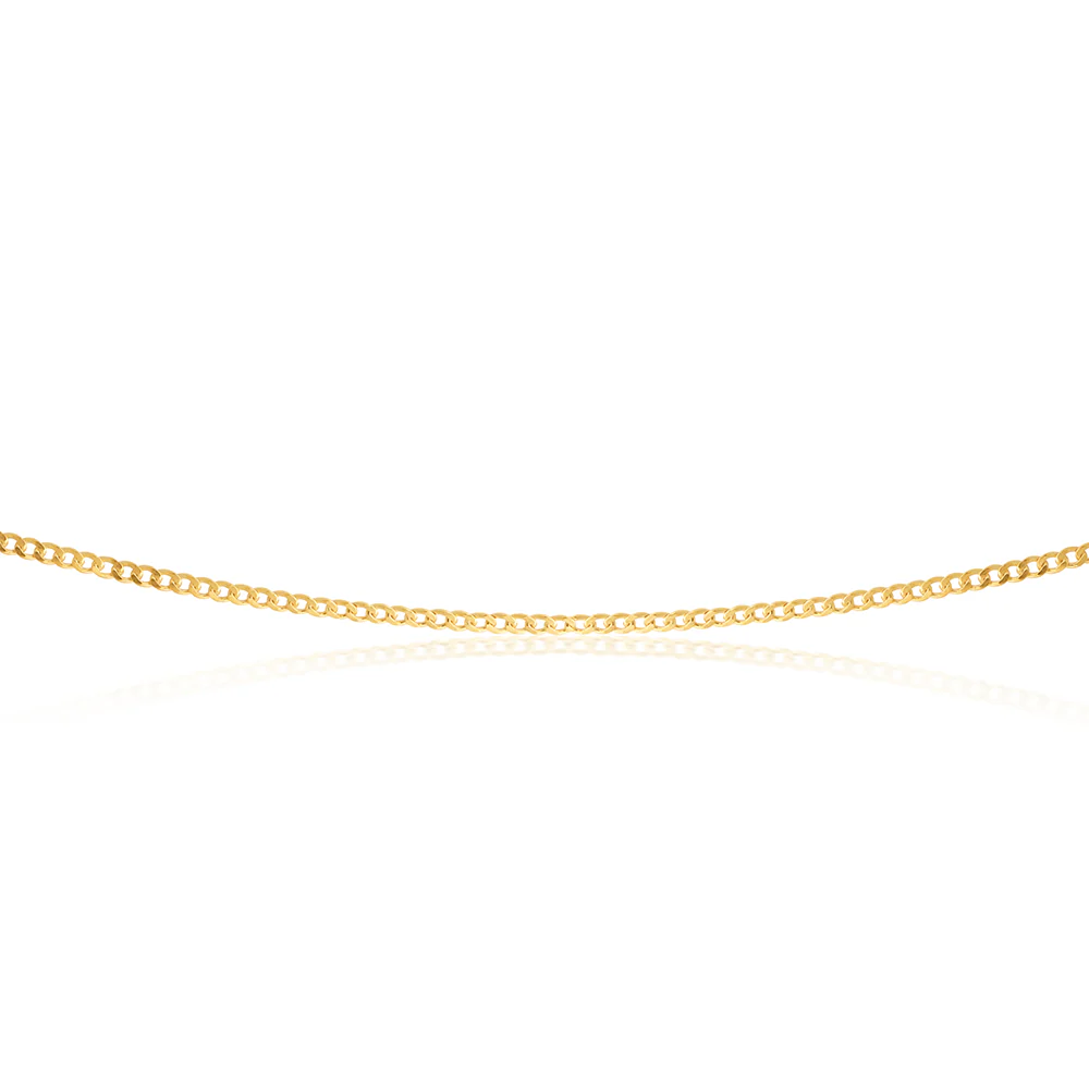 9ct Yellow Gold Silver Filled 50cm Curb Chain - Image 2