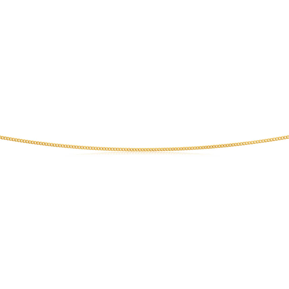 9ct Yellow Gold Silver Filled 50cm Curb Chain 30 gauge - Image 2