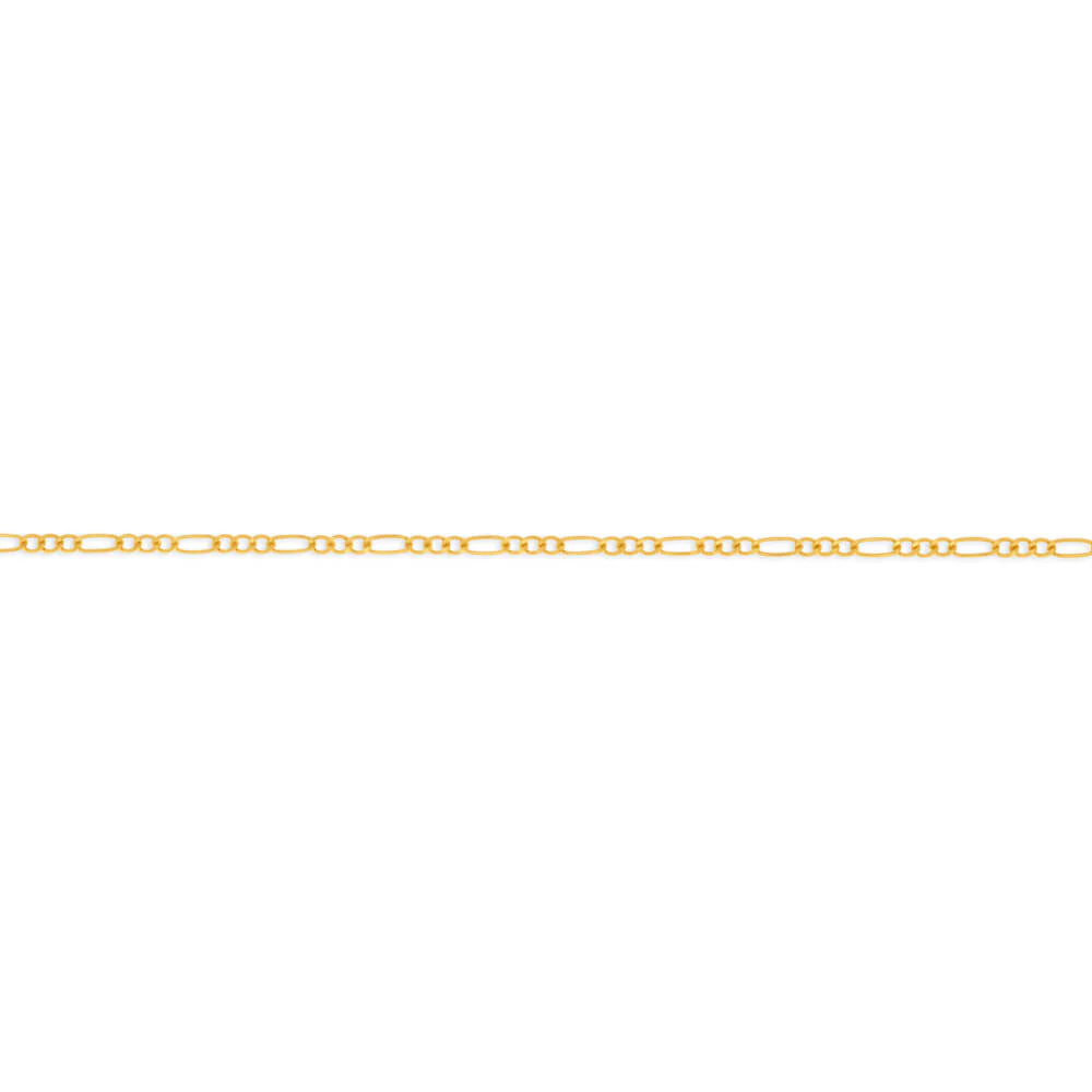 9ct Yellow Gold Silver Filled 50cm Figaro Chain 50 Gauge - Image 3