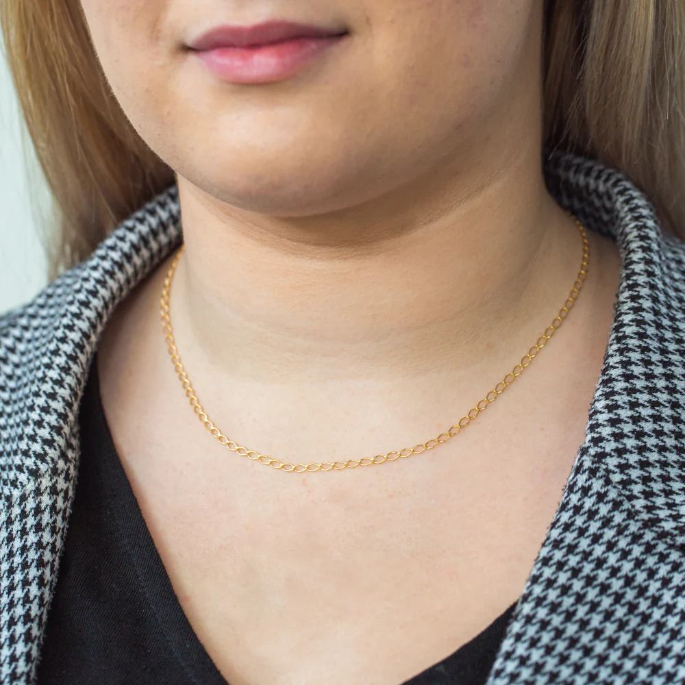 9ct Yellow Gold Silver Filled 50Guage 45cm Chain - Image 3