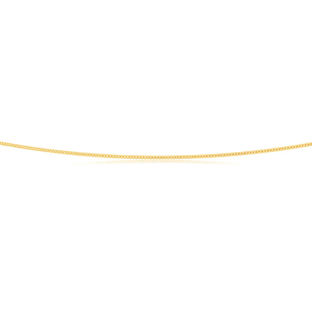 9ct Yellow Gold Silver Filled 55cm Elegant Curb Chain - Image 2