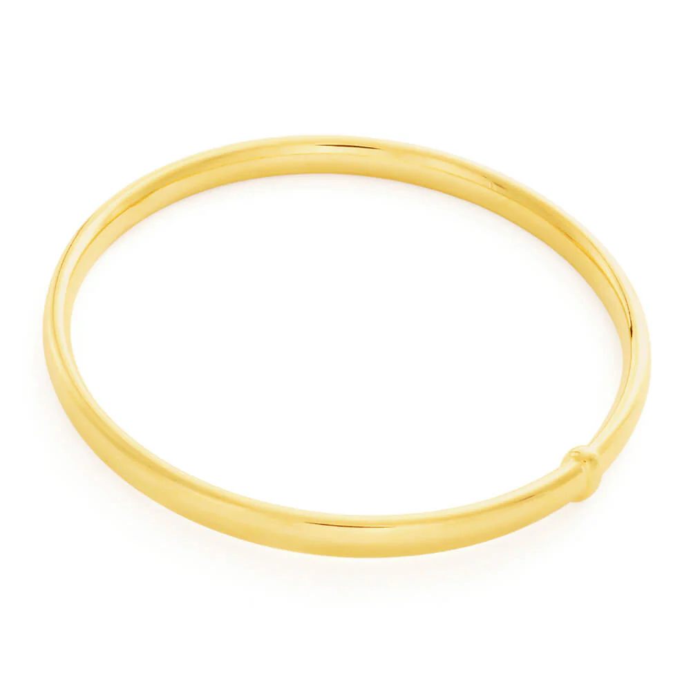 9ct Yellow Gold Silver Filled 6mm x 70mm Bangle - Image 2