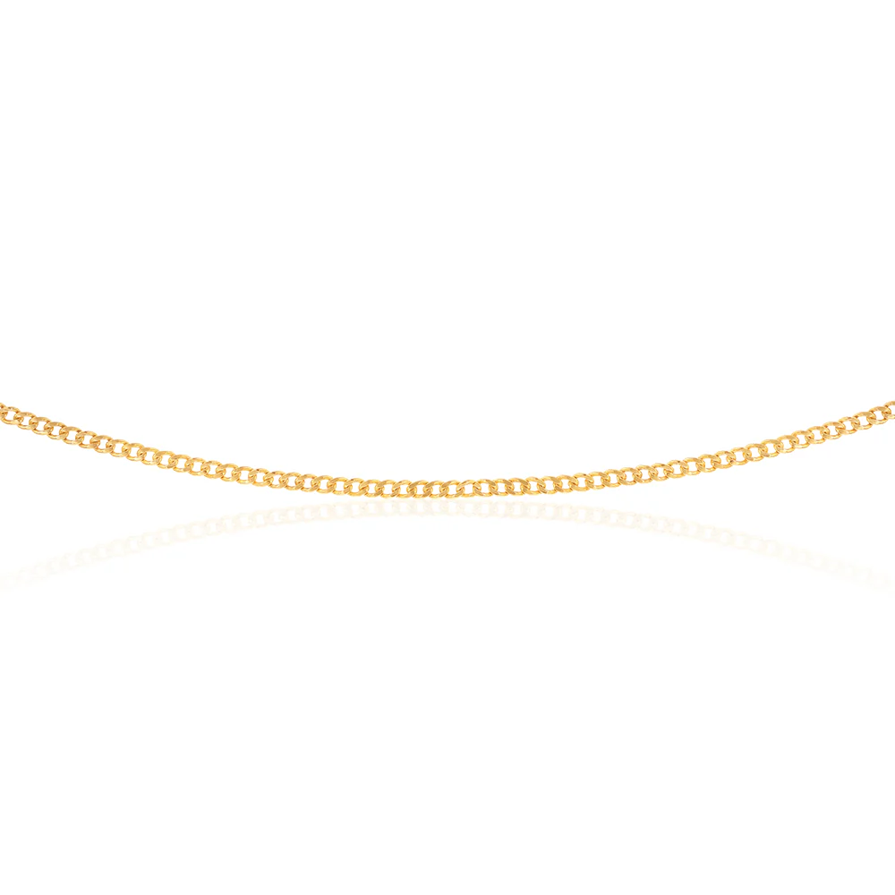 9ct Yellow Gold Silver Filled 70cm Curb Chain - Image 3