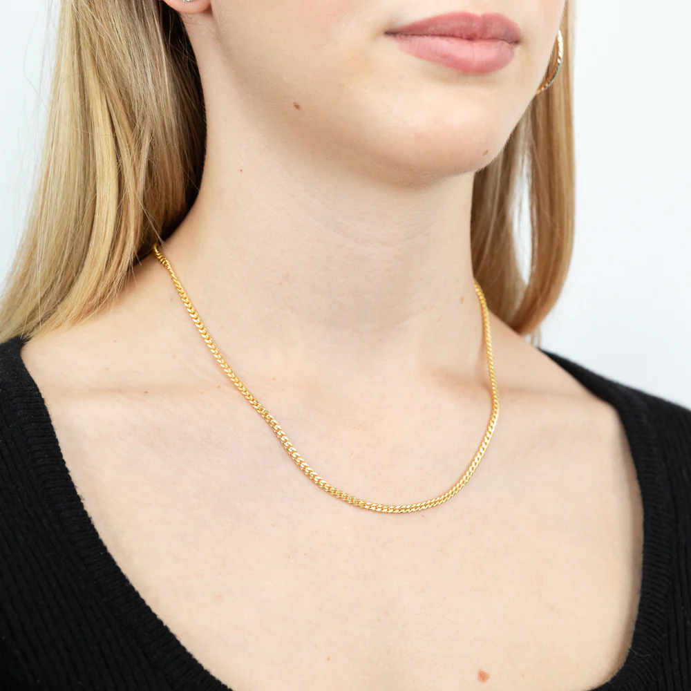9ct Yellow Gold Silver Filled 80Gauge 45cm Chain - Image 3