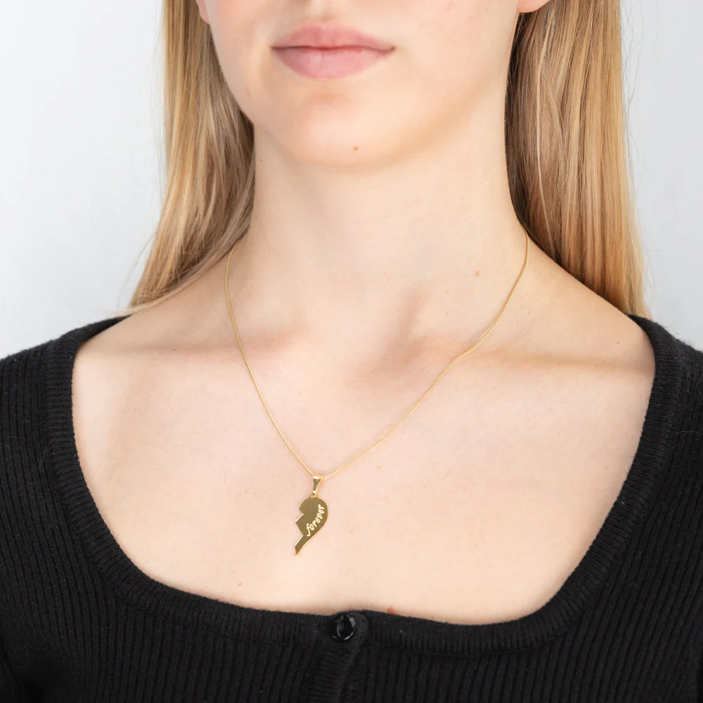 9ct Yellow Gold Silver Filled Always Forever Pendant - Image 2