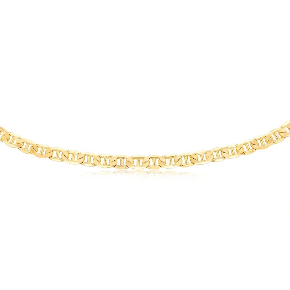 9ct Yellow Gold Silver Filled Anchor 250 Gauge 55cm Chain - Image 3