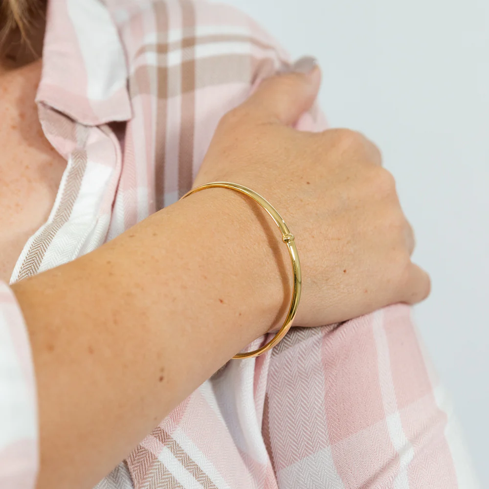 9ct Yellow Gold Silver Filled Bangle - Image 3