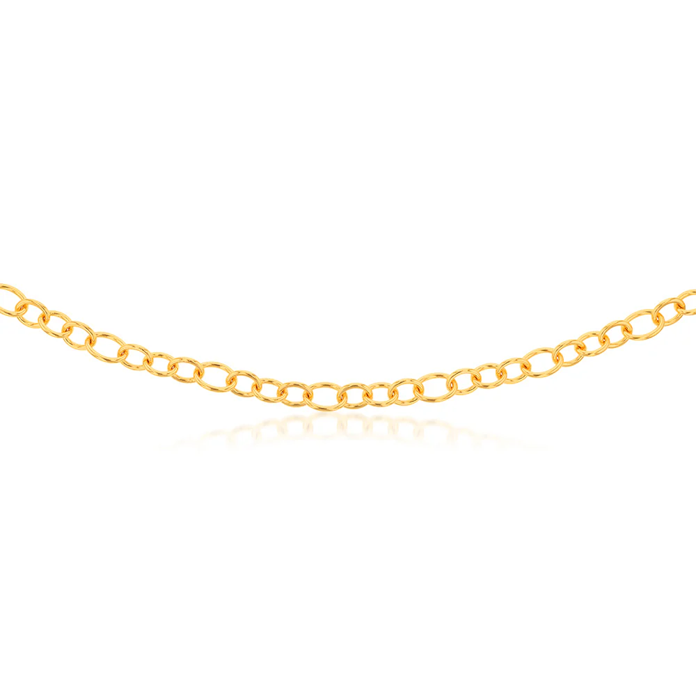 9ct Yellow Gold Silver Filled Belcher 45cm Chain - Image 2