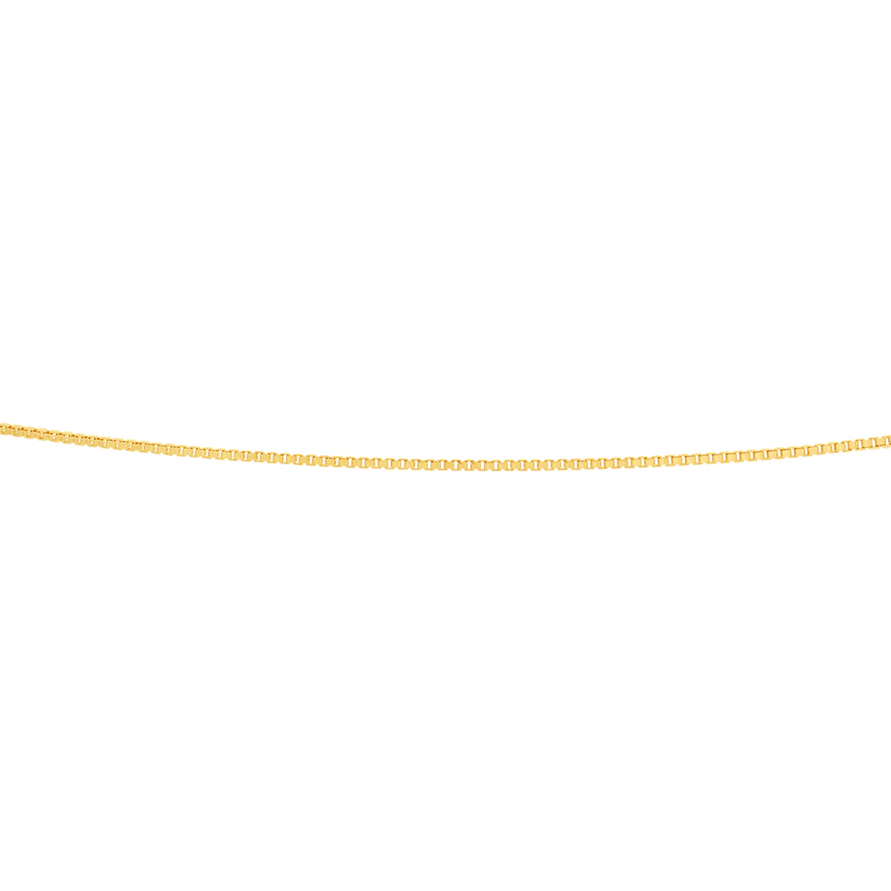 9ct Yellow Gold Silver Filled Box Link 45cm chain - Image 2