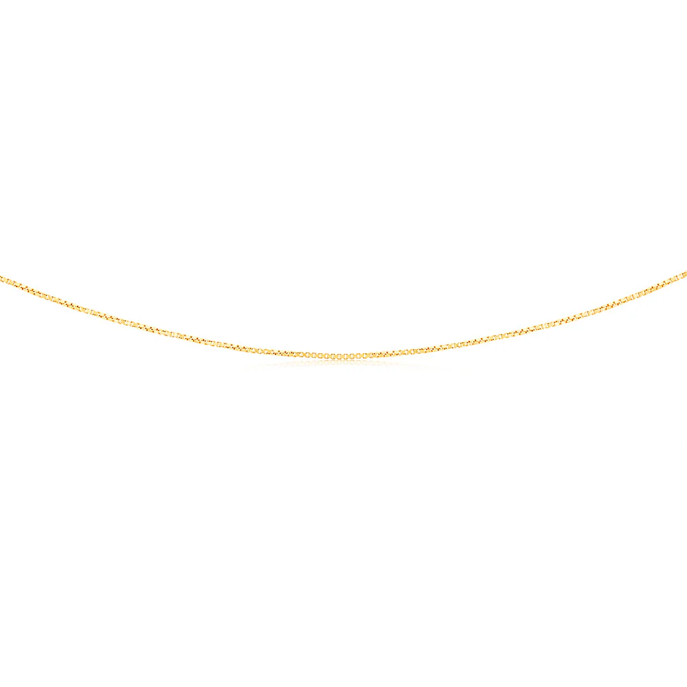 9ct Yellow Gold Silver Filled Box Link 45cm chain - Image 3