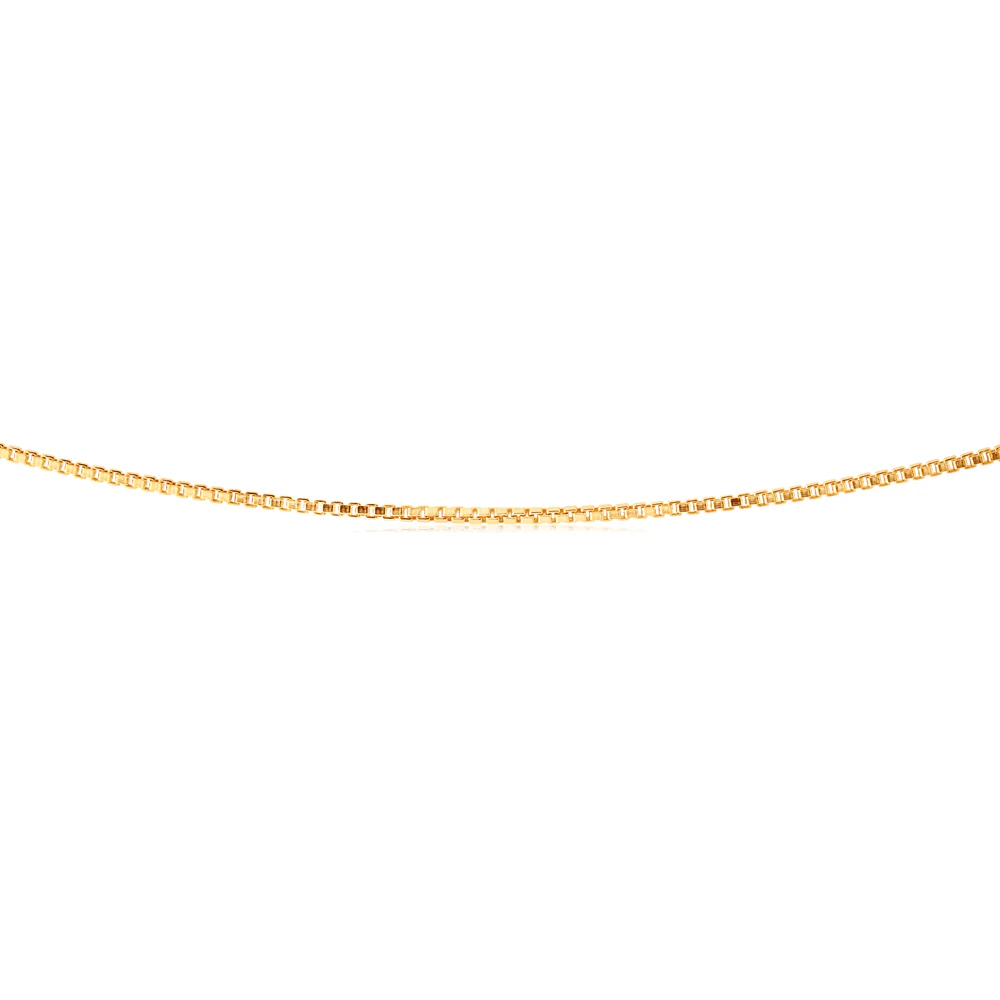 9ct Yellow Gold Silver FIlled Box Link 50cm Chain - Image 2