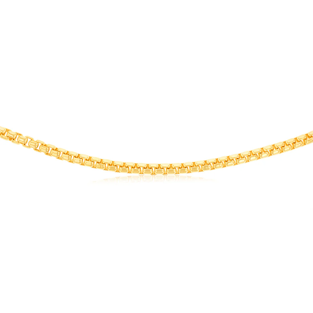 9ct Yellow Gold Silver Filled Chunky Belcher 55cm Chain - Image 2
