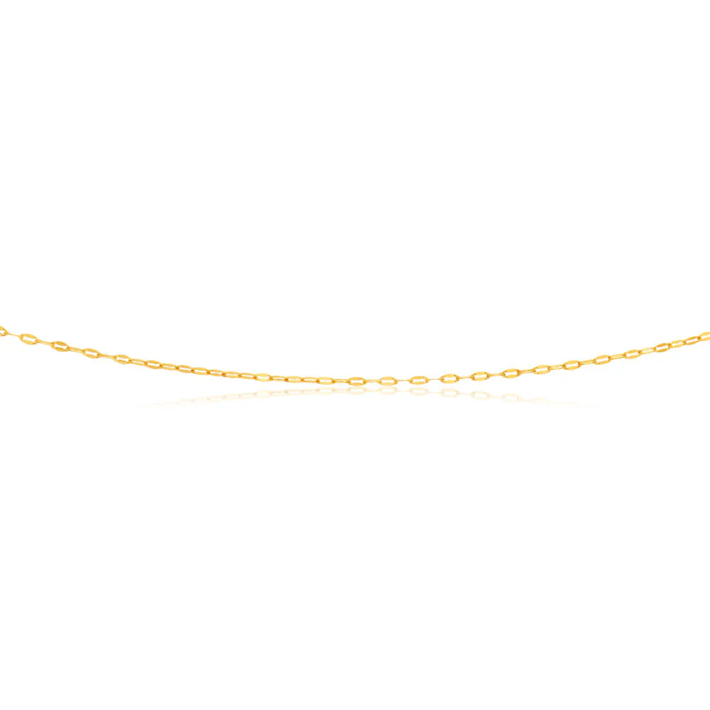 9ct Yellow Gold Silver Filled Coffee Grain Fancy 45cm Chain - Image 2