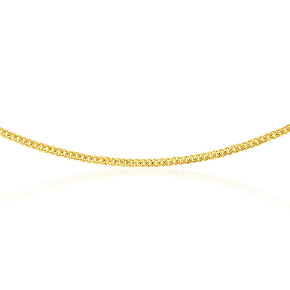 9ct Yellow Gold Silver Filled Curb 100 Gauge 55cm Chain - Image 2