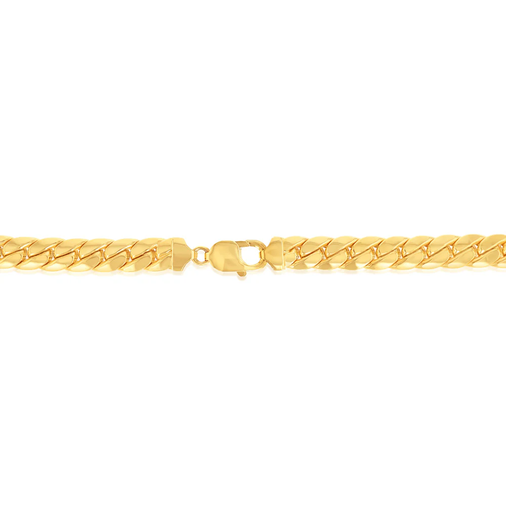 9ct Yellow Gold  Silver Filled Curb 55cm Chain - Image 3