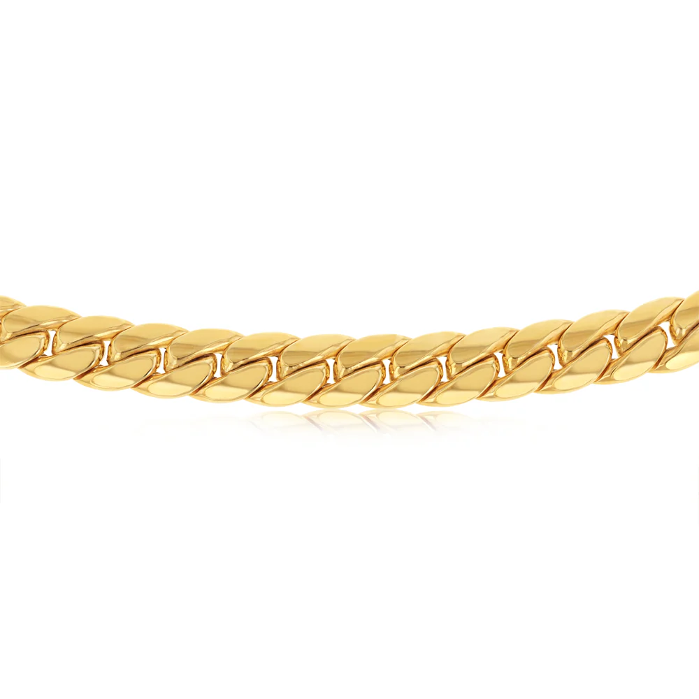 9ct Yellow Gold  Silver Filled Curb 55cm Chain - Image 4