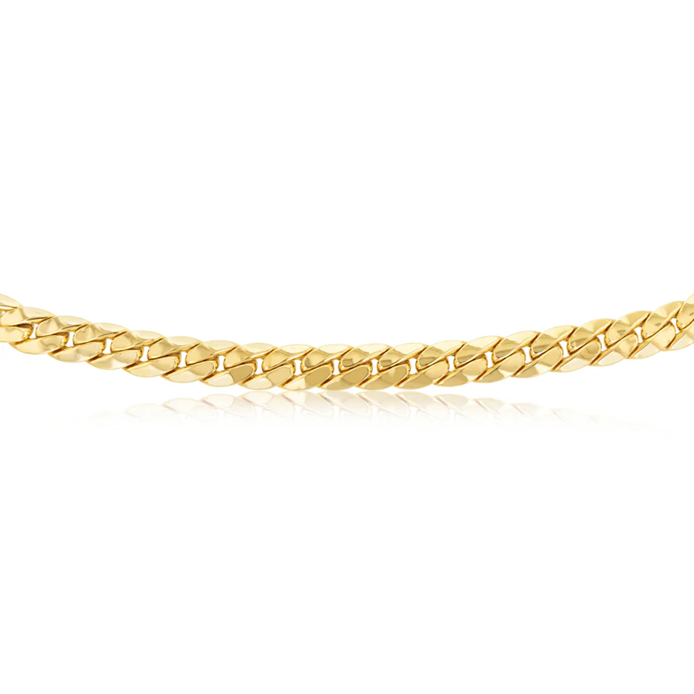 9ct Yellow Gold Silver Filled Curb 55cm Chain - Image 3