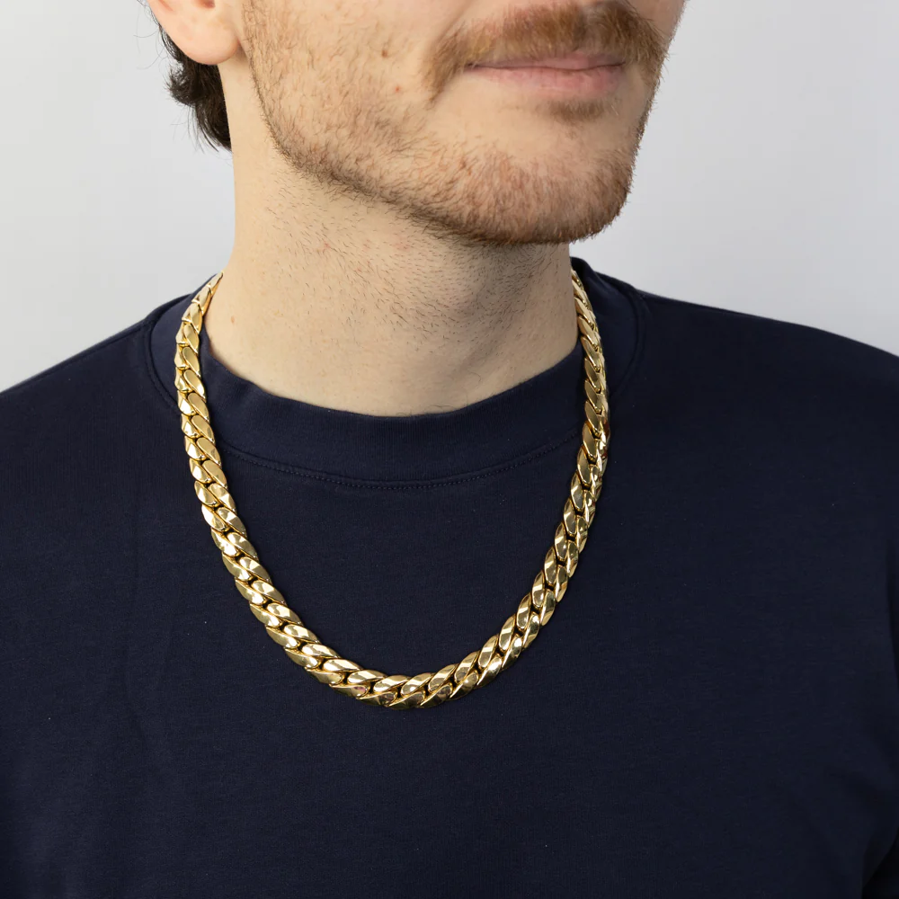 9ct Yellow Gold Silver Filled Curb 55cm Chain - Image 4