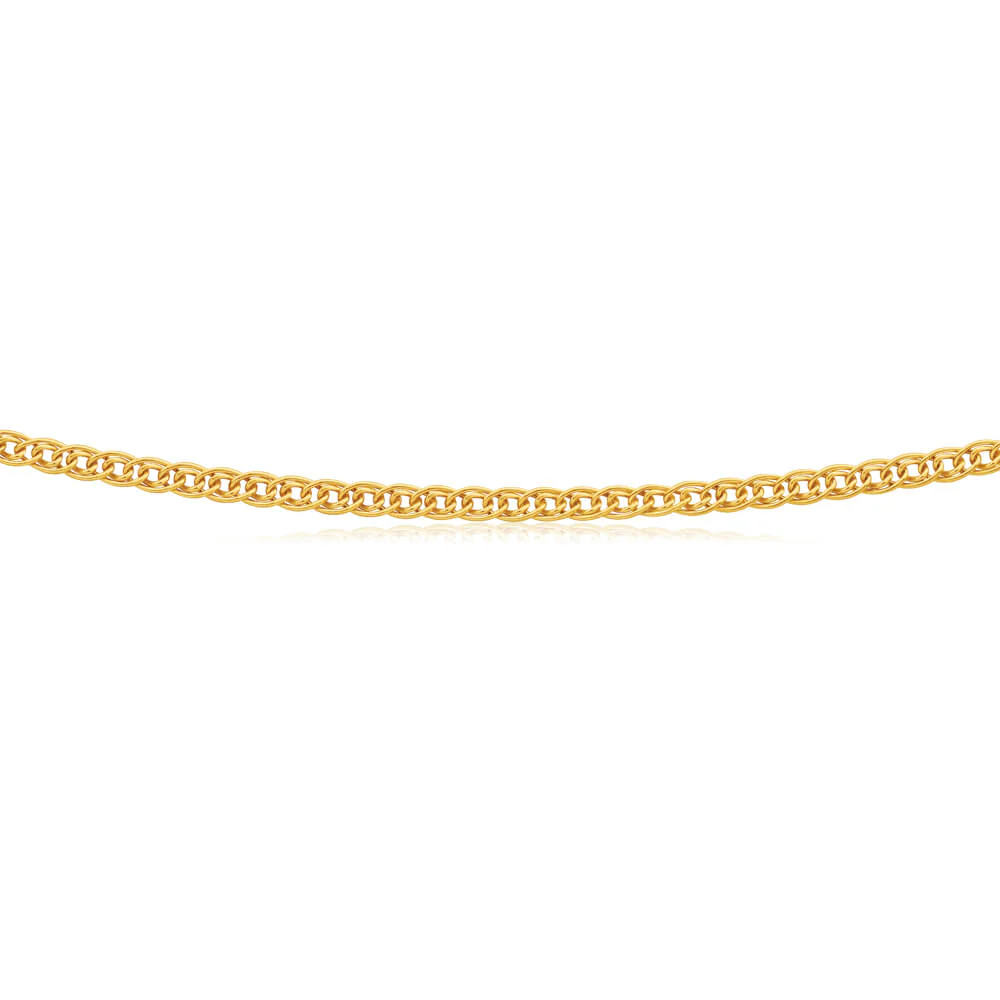 9ct Yellow Gold Silver Filled Double 45cm Curb Chain - Image 2