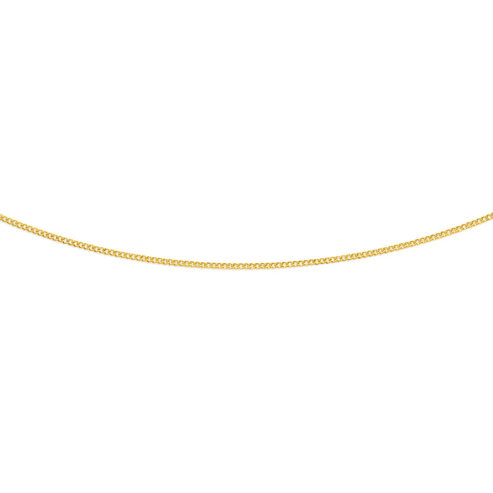 9ct Yellow Gold Silver Filled Extend 50cm Curb Chain 40 Gauge - Image 2