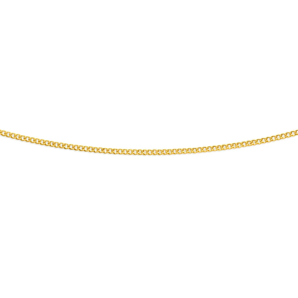 9ct Yellow Gold Silver Filled Extend 55cm Curb Chain 50 Gauge - Image 2