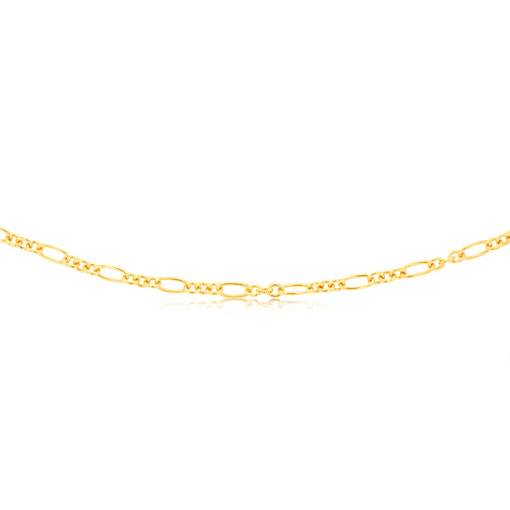 9ct Yellow Gold Silver-filled Fancy 100Gauge 45cm Chain - Image 2
